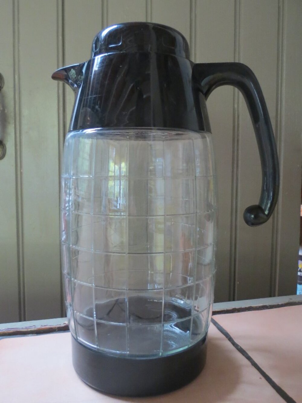Glass Carafe Vintage Vintage Beverage Juice Pitcher A.K. Das